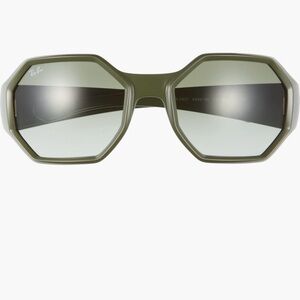 Ray-Ban Olive green Geometric Sunglasses